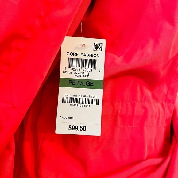Nwt Charter Club Petite Water-Resistant Hooded Anorak Jacket - Hot Pink - Picture 10 of 11